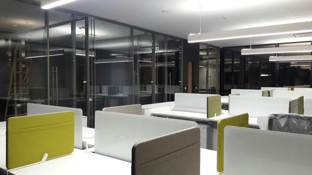Open plan workspace