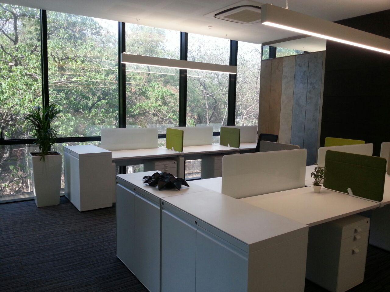 Workstations overlooking green views below