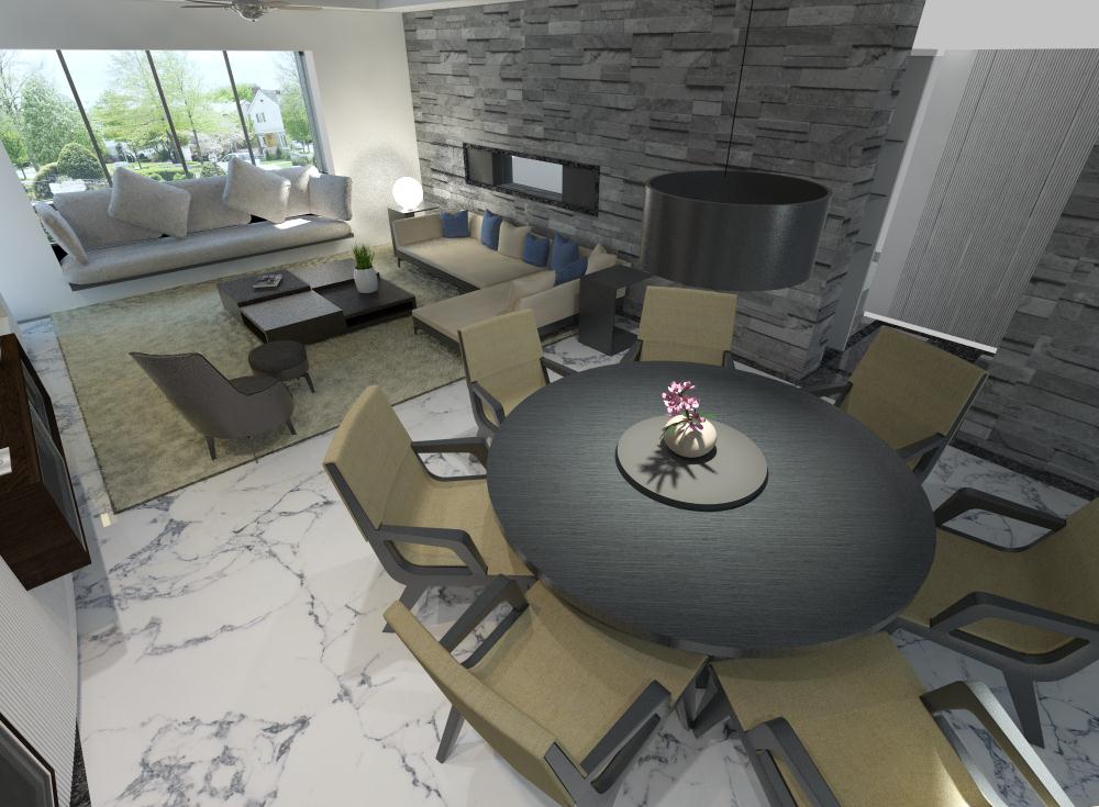Informal living and dining area