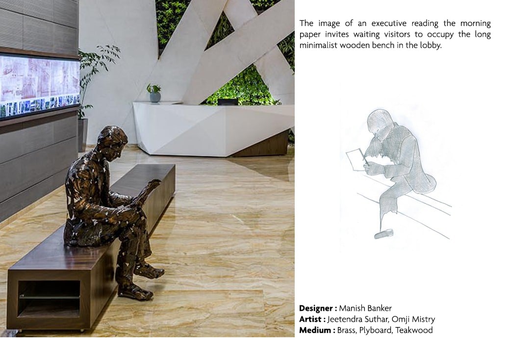 Reading Man on Bench, Nyati Unitree