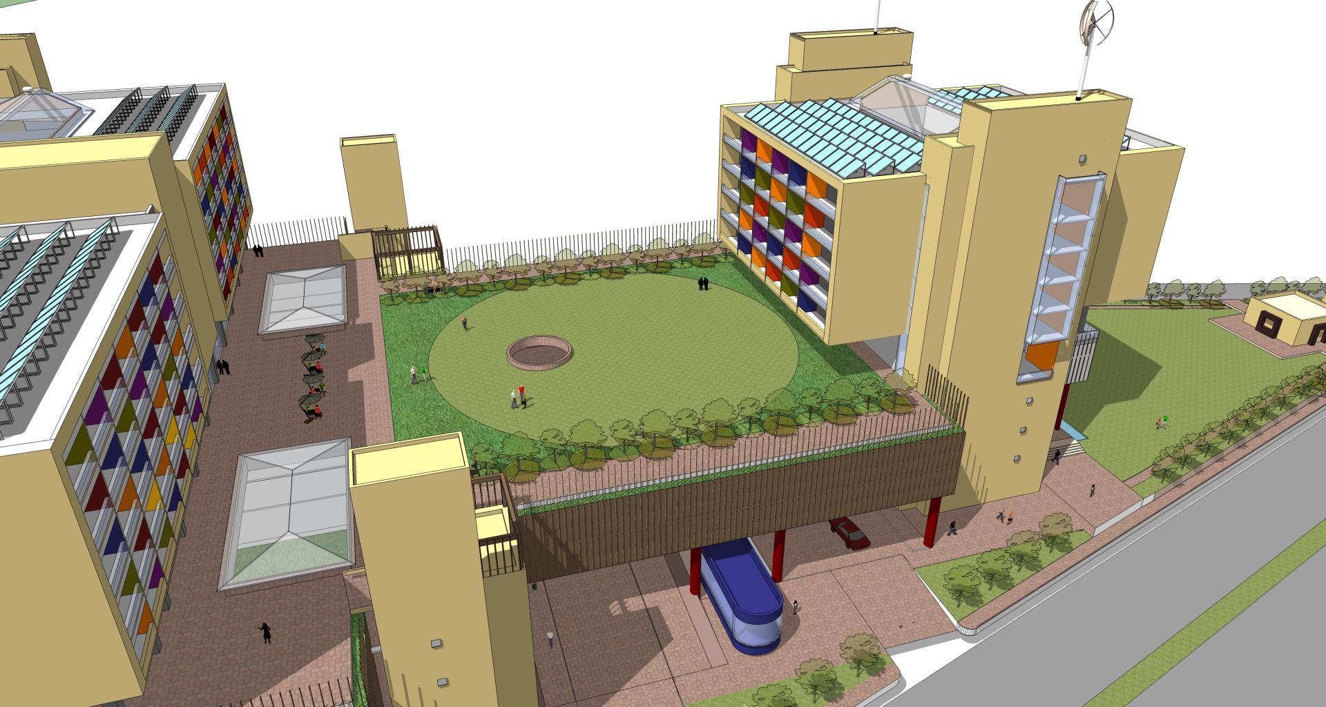 Bird’s eye view: recreational court