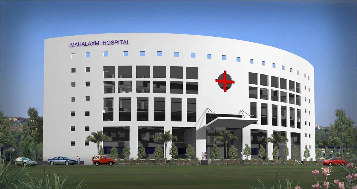 Front view depicting security, florist, medical store