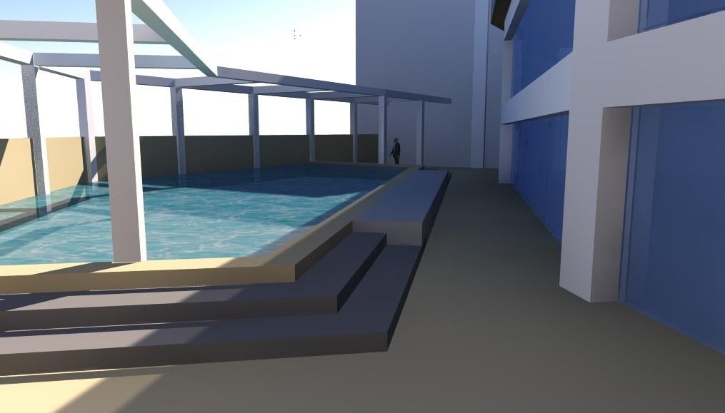 Terrace swimming pool