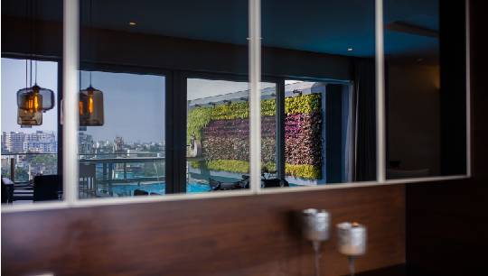 Reflected views – recreational terrace