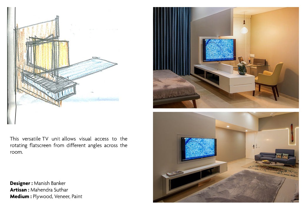 Swivel TV Unit Aurum Penthouse
