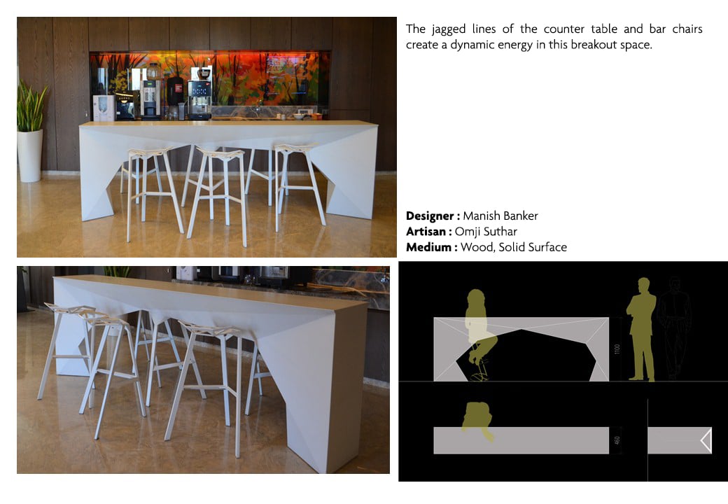 Office Pantry counter table, Nyati Corporate Office