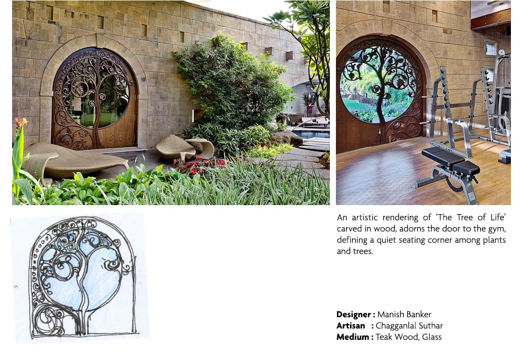 Tree of Life Gym Door, Nest bungalow