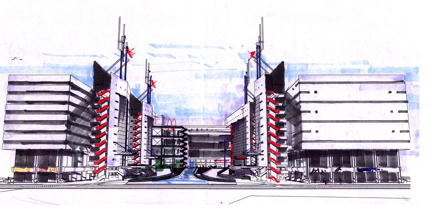 Perspective Sketch: North West View