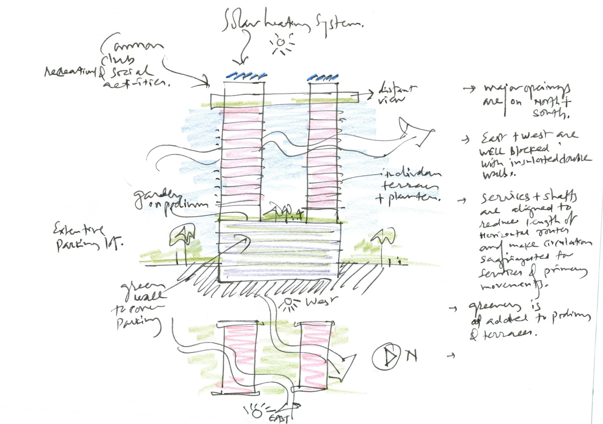 Conceptual Sketch: massing