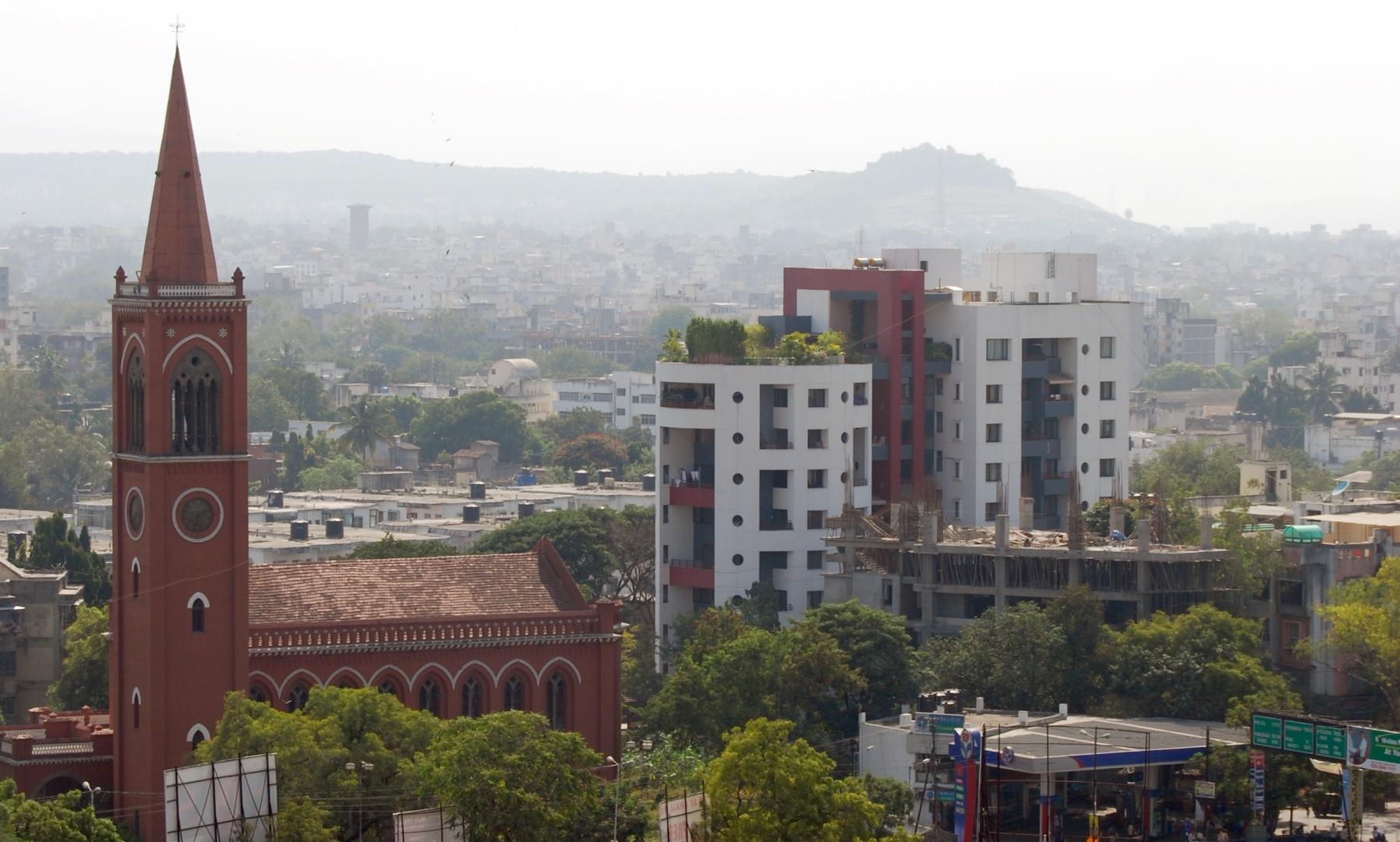 The built project against its strong context