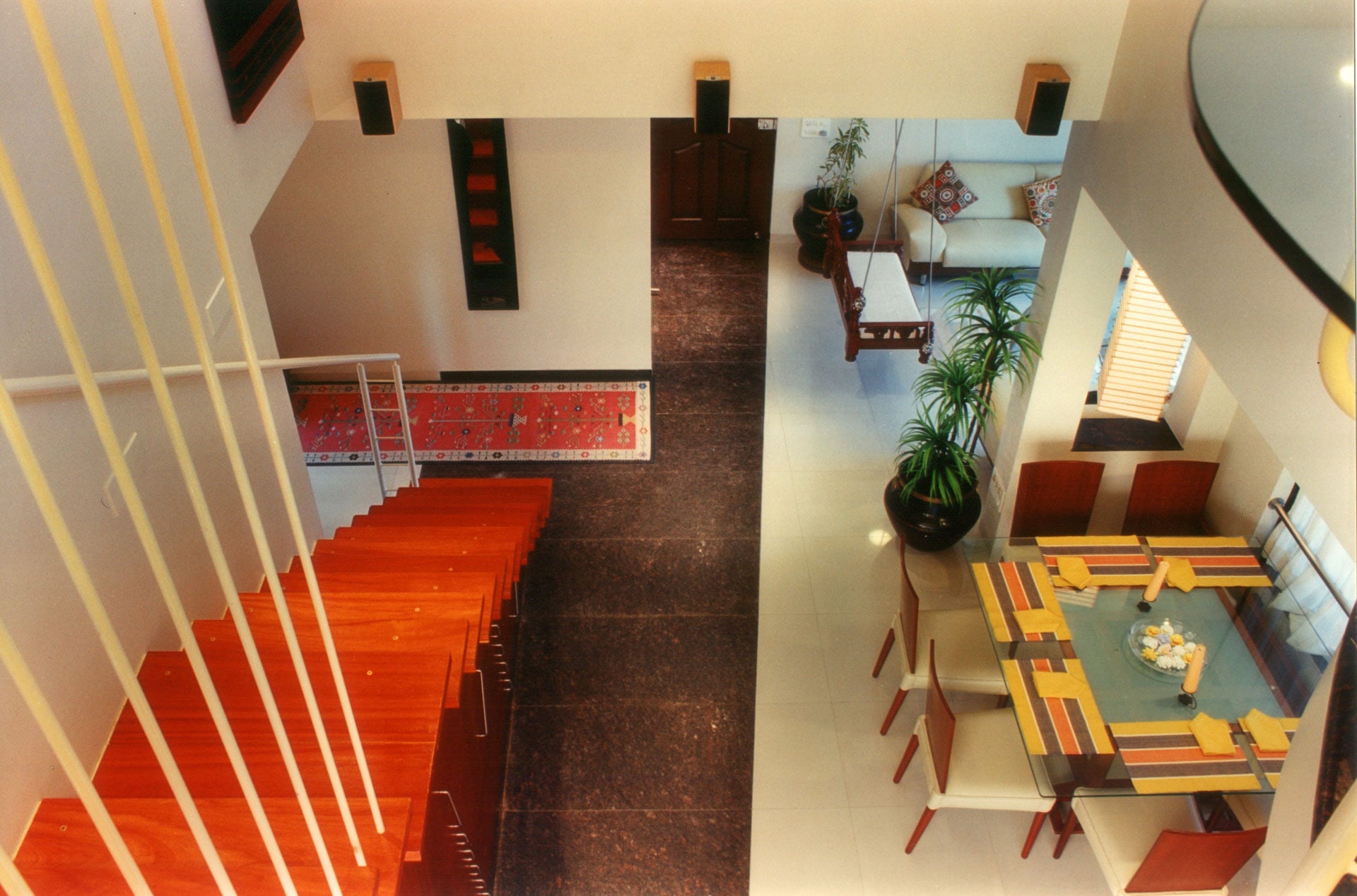View from top of staircase