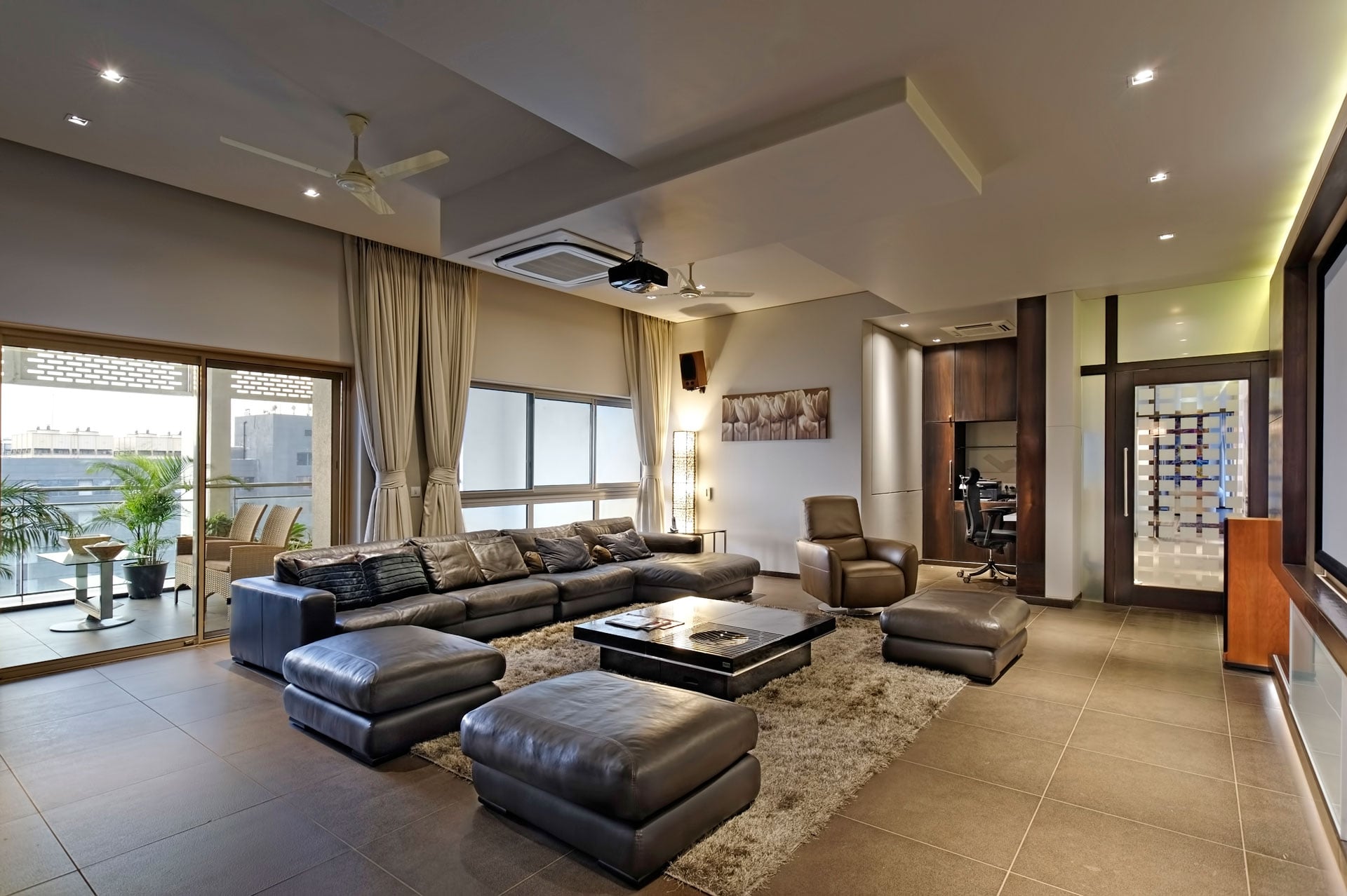 Family room with attached outdoor terrace