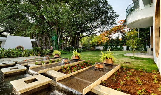 Manicured lawns