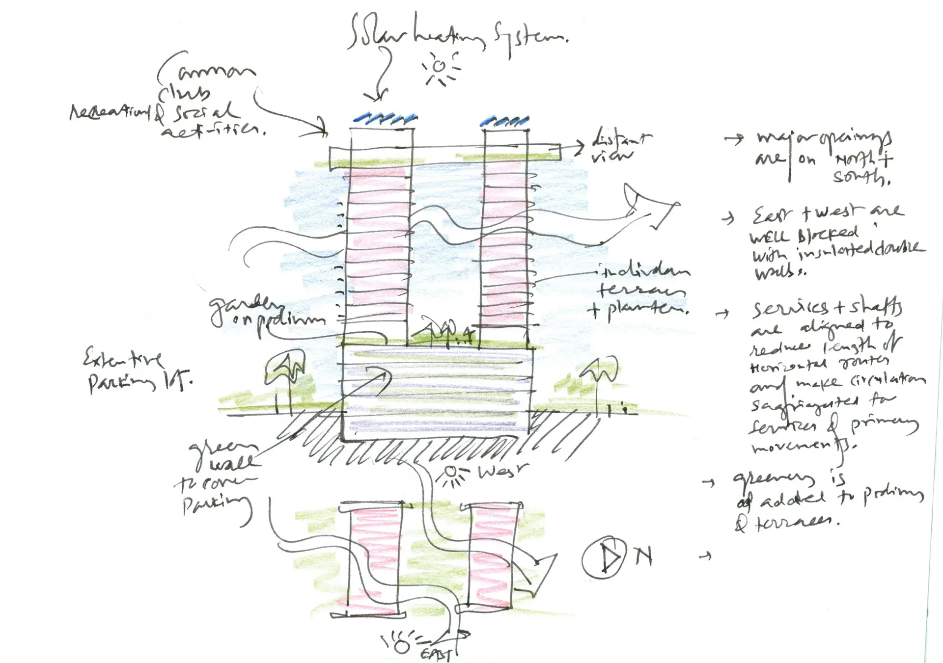 Conceptual Sketch: massing