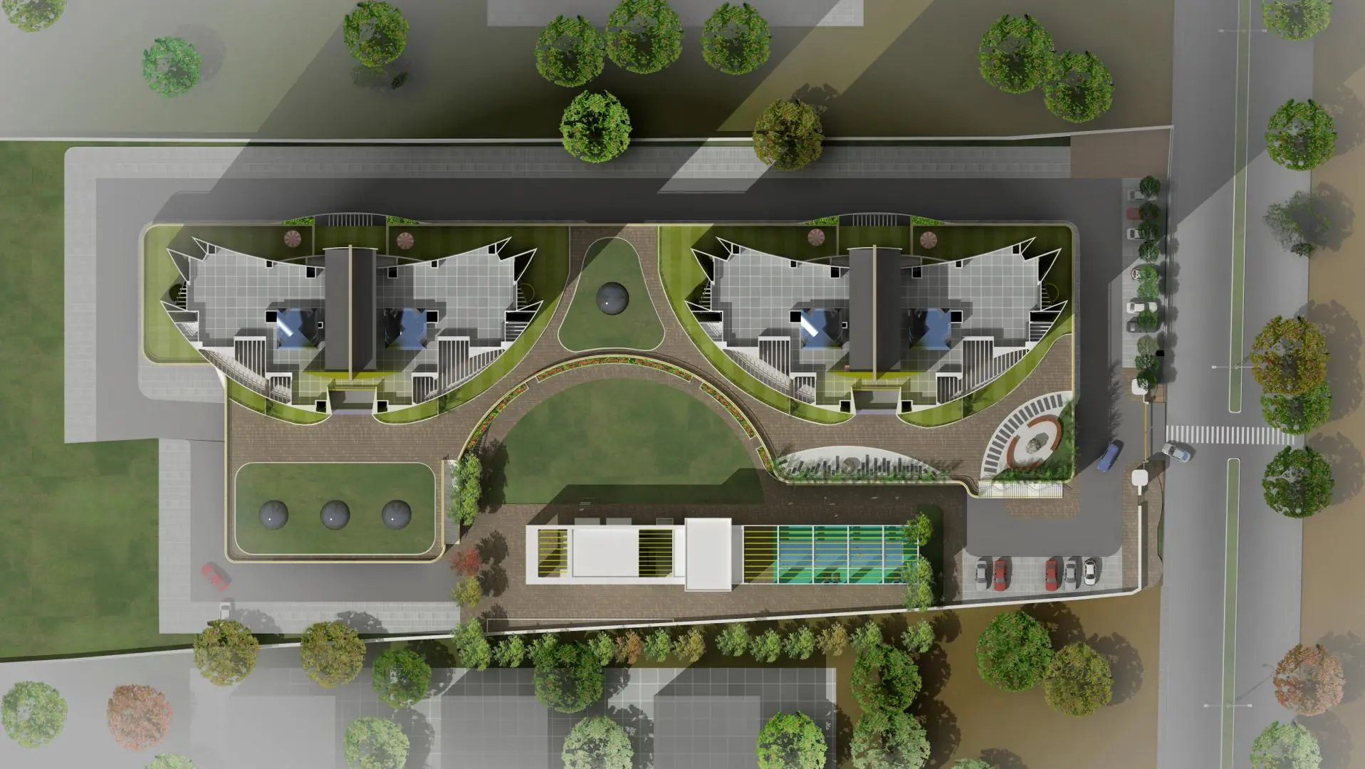 Top view: Site planning