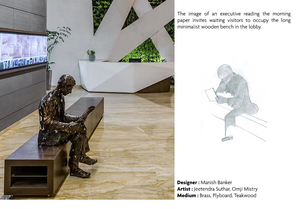 Reading Man on Bench, Nyati Unitree