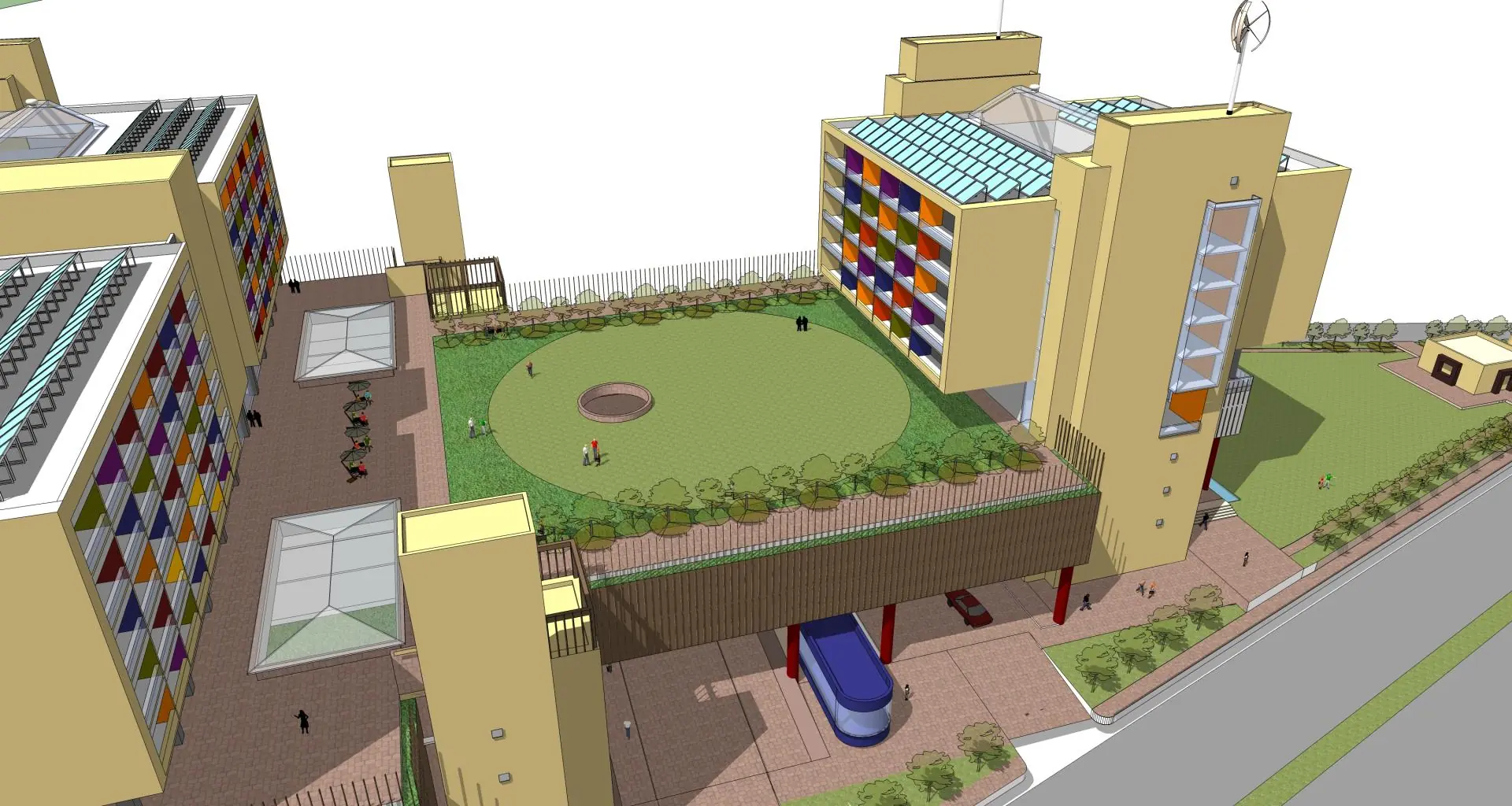 Bird’s eye view: recreational court