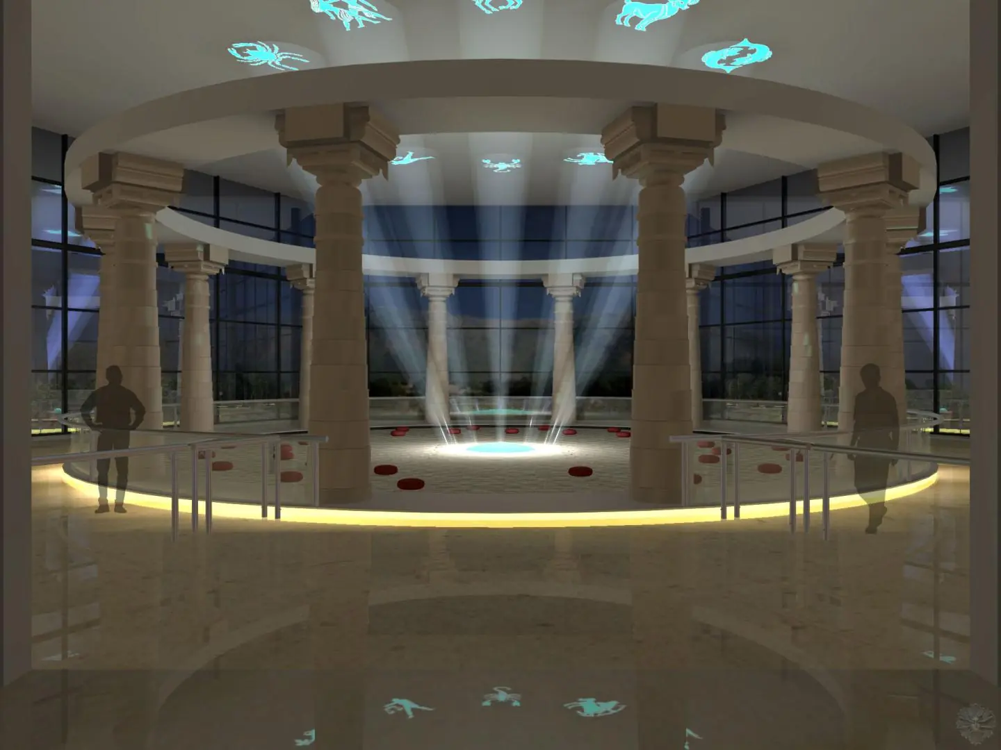 Laser show inside sanctum