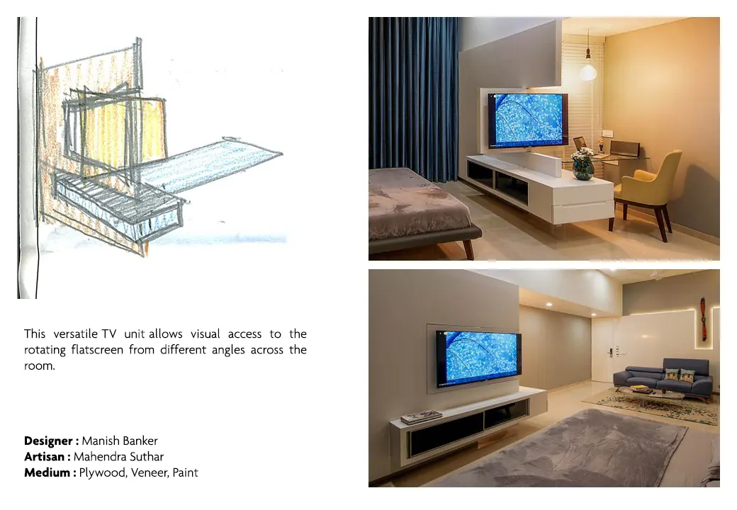 Swivel TV Unit Aurum Penthouse
