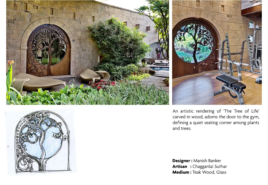 Tree of Life Gym Door, Nest bungalow