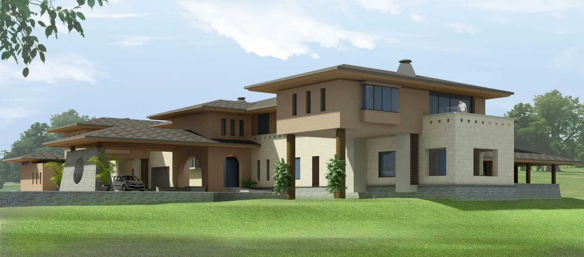 Villa 2: front view